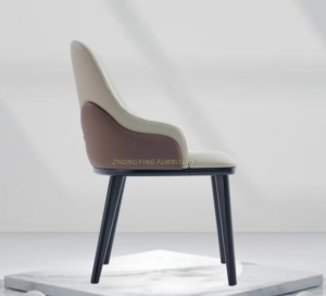 Chaises de salle à manger à dossier moderne de style nordique en gros avec assise confortable et cuir PU - Product Image 3