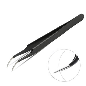 Pince à épiler professionnelle à pointe fine pour extensions de cils, en acier inoxydable, prix avantageux, outil de beauté pour salon, en promotion - Product Image 3