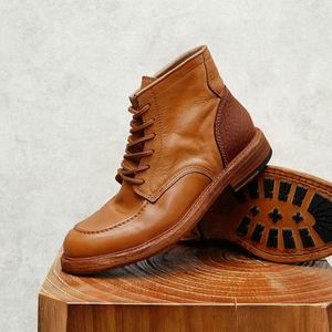 Fashion Trend <b>Pointed</b>-<b>Toe</b> Retro Genuine Leather Handmade Men's Business Formal Oxford Breathable Shoe - Product Image 2