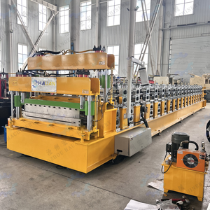 เครื่องขึ้นรูปเหล็กแผ่น Hauan Machinery ขนาดความกว้างป้อนวัสดุ 1200 มม. ความหนา 0.3-1.0 มม. สำหรับทำกระเบื้องเหล็กเคลือบสีสำหรับหลังคา - Product Image 2