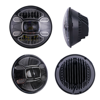 Phares Led dansants de 7 pouces approuvés par Loyo Dot au design personnalisé pour Jeep Wrangler Jk Lj Tj Cj phare avec Halo Angel Eyes