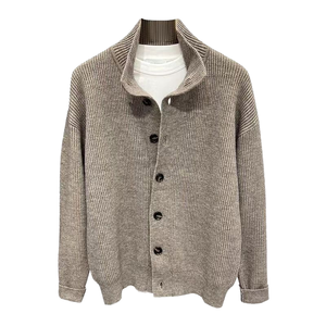 Suéter de Invierno Personalizado, Delgado, Holgado, Informal, de Color Sólido, Manga Larga, de Poliéster, Antibolitas, Transpirable, de Punto, para <span class=keywords><strong>Hombre</strong></span> - Product Image 4