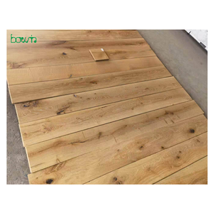 Suelo de madera maciza de roble blanco de ingeniería de madera real de tablón ancho de grado rústico Natural de 18mm de espesor para casa - Product Image 1