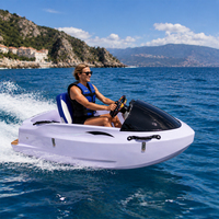 Bateau électrique en fibre de verre OEM ODM, mini jet-boat rechargeable pour la course aquatique, idéal pour la location et les activités de loisirs