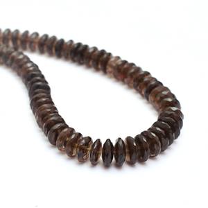 AAA cuarzo ahumado marrón 6mm-9mm disco platillo neumático facetado cuenta piedra preciosa semipreciosa Natural corte alemán Rondelle cuentas para joyería - Product Image 2