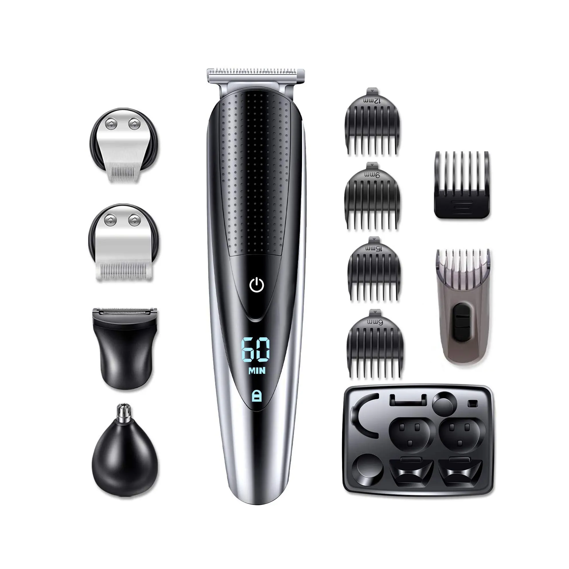 Electric 5 in 1 Hair clipper kit Multifunctional man groomer kit body shaver hair remover and nose ear trimmer