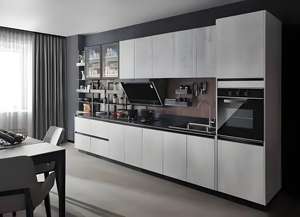 Armarios de cocina de lujo Diseño refinado Material duradero Características reflexivas para el hogar Diseño funcional Armarios de cocina Fregadero - Product Image 4