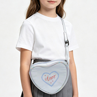 Cadeau d'anniversaire et de Noël, mini sac à main holographique en forme de cœur pour filles, sac bandoulière esthétique iridescent, cadeau de fête personnalisé