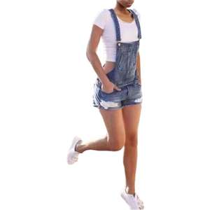 Pantalones Cortos de Mezclilla con Tirantes en 3 Colores para Mujer - Product Image 1