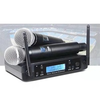 Microphone sans fil Glxd4 système professionnel Uhf micro fréquence automatique 60m fête scène église double microphones portables