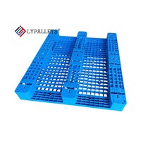 LYPALLETS Grande taille Heavy Duty Three Runners Palettes en plastique Stockage d'entrepôt et étagères de rayonnage sélectif Palettes