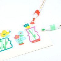 Promotionnel Triangle pôle acrylique marqueur enfants non-perméable couleur acrylique peinture stylo ensemble pour enfant bricolage
