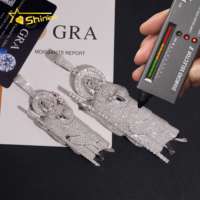 Nouvel Arrivage Bijoux Hip Hop Pendentif Jésus en Argent Sterling 925 Moissanite Couleur D VVS Grande Taille Iced Out avec Chaîne