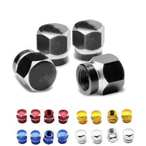Capuchon de valve en alliage d'aluminium, grand hexagonal rouge, pour pneu de voiture, anti-fuite - Product Image 4