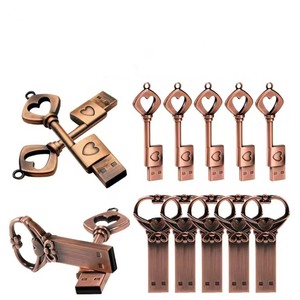 Cobre USB 2,0 Metal <span class=keywords><strong>Flash</strong></span> Drive 128GB Almacenamiento externo Regalo de negocios <span class=keywords><strong>Key</strong></span> Pendrive 64GB 32GB 16GB 8GB 4GB Pen Drive <span class=keywords><strong>Memory</strong></span> Stick - Product Image 2