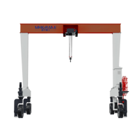 Grue à portique mobile à poutre simple RTG à pneus en caoutchouc avec garantie de 2 ans