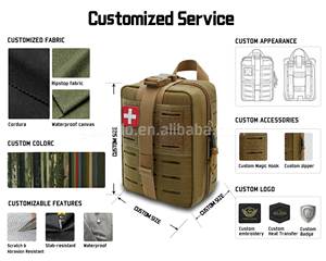 Pochette tactique MOLLE IFAK découpée au laser sur mesure en 1000D, sac médical portable pour garrot et ciseaux de traumatologie, premiers secours en extérieur - Product Image 5