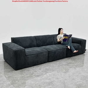 Sofá Modular Combinable Minimalista Italiano Transfronterizo de Corduroy Estilo Bloque, Diseño Móvil, Popular en Línea - Product Image 4