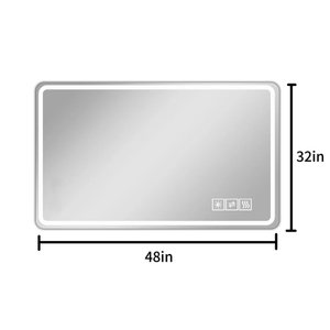 Chúng tôi cổ 48*32 inch Gương phòng tắm với đèn LED, chống sương mù thắp sáng Vanity gương cho treo tường, 3 màu sắc 5 mức độ Dimmable - Product Image 4