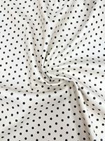 Cuir synthétique extensible en PU à petits pois beige et noir pour la décoration de portefeuilles et de couvre-chaussures - Vente en gros