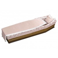 Ensemble de doublure et de draperie de cercueil en satin de style européen avec accessoires de cercueil en taffetas pour usage adulte, couverture funéraire