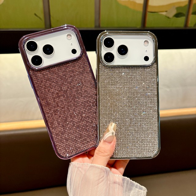 New Trending Colors Case for iPhone 18 17 Pro Max Luxury Glitter Diamond Sparkly Bling Rhinestone Shockproof Protective Cover
