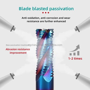 OEM rắn Carbide 4-Flute End Mill <span class=keywords><strong>CNC</strong></span> <span class=keywords><strong>Router</strong></span> bits thiếc tráng thô phay Cutter cho kim loại/Thép/Sắt 4 mét endmills - Product Image 3