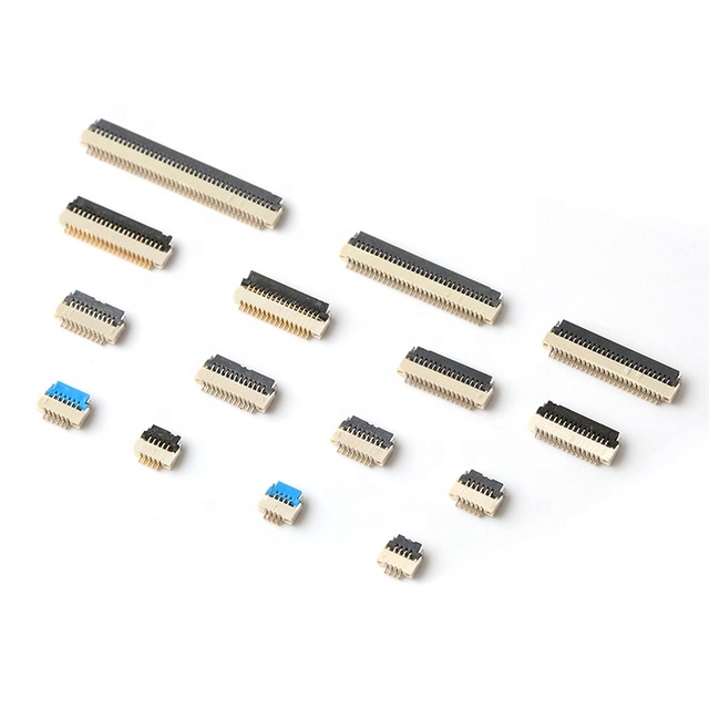 0.5 Ffc/fpc Connector Gold Plated Pin 1.0 mm Height 0.5mm Pitch Flip Lock Fpc Ffc Bottom Contact Pcb Fpc Zif Connector