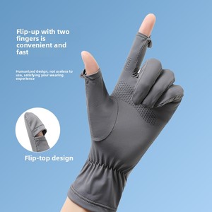 Vente en gros de gants d'été en soie de glace fine longue protection <span class=keywords><strong>pour</strong></span> le cyclisme en plein air pêche vélo électrique équitation anti-dérapant écran tactile - Product Image 4