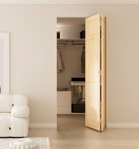 LPP Innen tür aus Holz, zweifach gefaltete Schiebetür beschläge aus Stahls chiene für Schrank oder Kleider schrank - Product Image 4