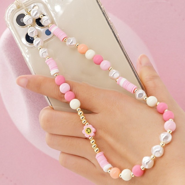 New product 2026 HANDMADE Mobile Phone Straps Candy Color Beads Mobile Phone Chain Phone Lanyard Strap for Women Girls