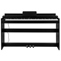 Piano numérique blanc 88 touches haute performance avec fonction d'enregistrement MIDI, en plastique, pédale de sustain, design compact