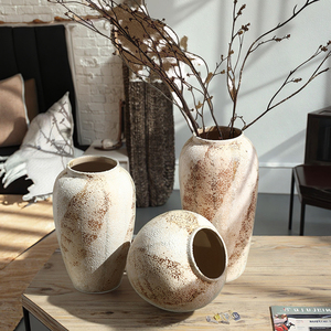 Vaso da Tavolo in Ceramica Rustica, Decorazione Vintage per Casa in Stile Fattoria Moderna - Product Image 4