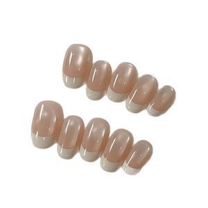 <span class=keywords><strong>Manucure</strong></span> Effet Œil de Chat <span class=keywords><strong>Transparente</strong></span> Nude Légère Effet Glacé Doré Clair Minimaliste Sensation Fraîche Lune Blanche - Product Image 5