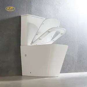 Watermark WELS Australian Porcelain White Dual Flush Modern Elongated Bathroom 2 Piece Toilets Bowl