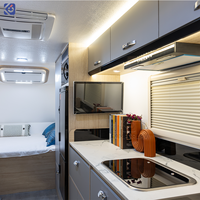 Caravane tout-terrain CAMPTRL 4X4 de 18 pieds, camping-car de luxe en fibre de verre, camping familial avec grand canapé, cuisine, douche