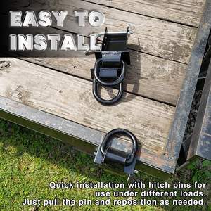 Anillos en D de bolsillo de estaca 12000lbs Heavy Duty Extraíble D-Ring Stake Pocket Tie Down para UTVs y camas planas con pasador de <span class=keywords><strong>enganche</strong></span> - Product Image 6