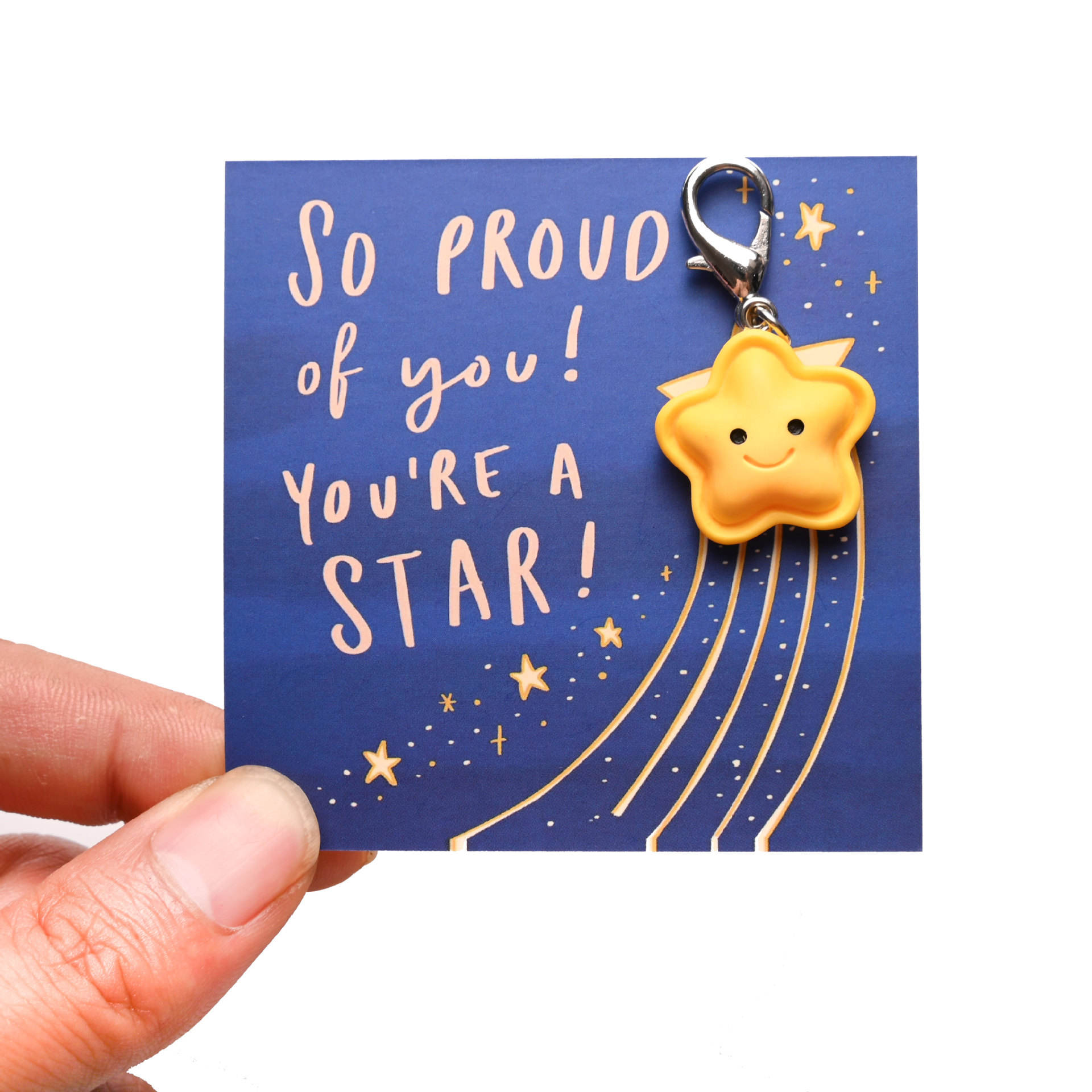 Keychain + carton + colle de gelée individuellement emballée