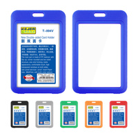 Meilleure vente Double face Transparent Windows travail Badge manchon ID Badge étui étiquette étui étanche porte-carte pour l'école de bureau