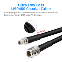 Cable Coaxial de Baja Pérdida LMR400 con Conector RF Roscado para Amplificador de Señal 5G 4G LTE, Antena de Estación Base, Compatible con Longitud Personalizada OEM