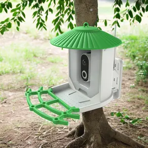 AI Smart Bird Feeder Eco-Friendly Solar-Powered 1080p High Definition Species Recognition Surveillance Home Cloud Data Store