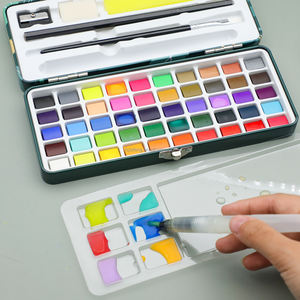 Artecho 50C Juego de pintura de acuarela Juego de acuarela de viaje con caja de hojalata Ideal para aficionados a los aficionados, amantes de la Pintura y Artistas - Product Image 6