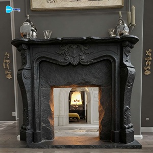 संगमरमर के फायरप्लेस के चारों ओर संगमरमर के फायरप्लेस के पास संगमरमर की फिकप्लेस मैटल को आंतरिक सजावट के लिए - Product Image 4