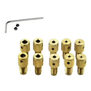 M7/M8 Brass Drill Chuck 0.75mm-5.0mm Collet Bits Fixture Brass Electric Motor Shaft Replacement for Dremel Rotary Tool