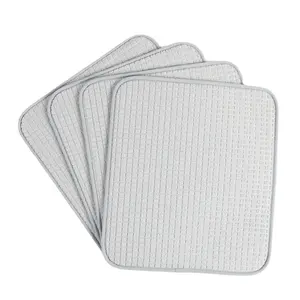 Microfiber Dish Drying Mat Heat Resistant absorbent Washable Mat for Bottle Rack Kitchen Counter Shelf Fridge Drawer Liner