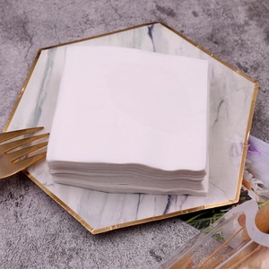 Serviettes en papier personnalisées 2 plis blanches pour boissons, serviettes de table pour restaurant, événement, bar, mariage, fête - Product Image 4