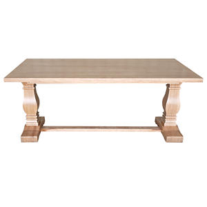 Table de banquet rectangulaire rustique en bois massif de style français pour événements en plein air, <span class=keywords><strong>location</strong></span> de mariage, dîner, ferme - Product Image 2