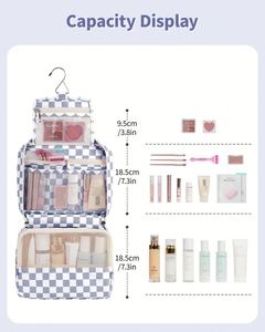 Portable Toiletry <b>Cosmetic</b> Travel <b>Bag</b>, <b>Large</b> Water Resistant Hanging Makeup Organizer Storage Pouch Case - Product Image 5