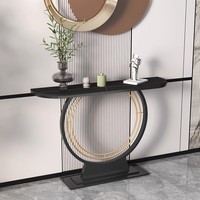 Table de console longue et étroite de luxe légère pour entrées et murs Design en demi-cercle