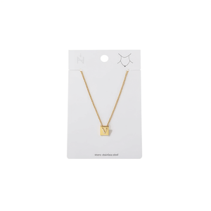 Collana con Ciondolo a Forma di Lettera Z 12x14cm, Placcato Oro in Acciaio Inossidabile, Gioiello Minimalista Unisex per Uso Quotidiano - Product Image 1